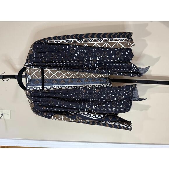 Medium Faith Women's Patterned Open Front Jacket - Picture 2 of 7